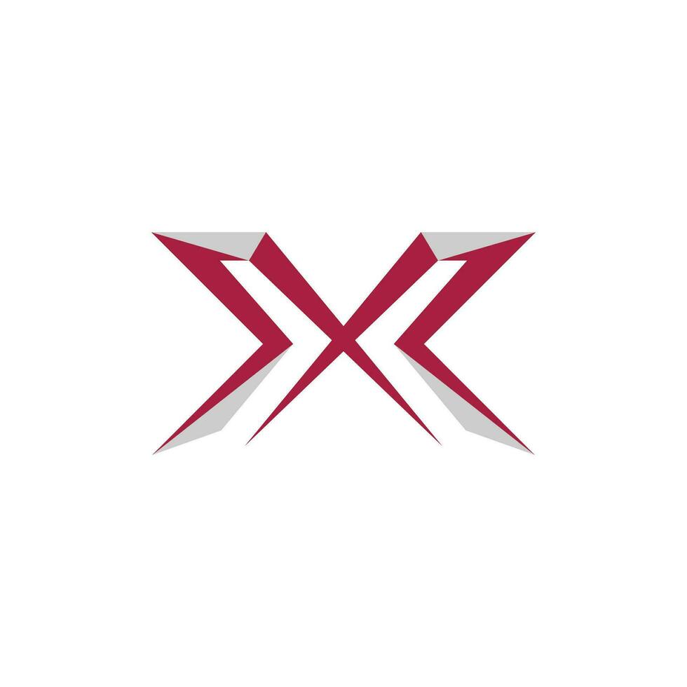 plantilla de diseño de logotipo de letra inicial x vector