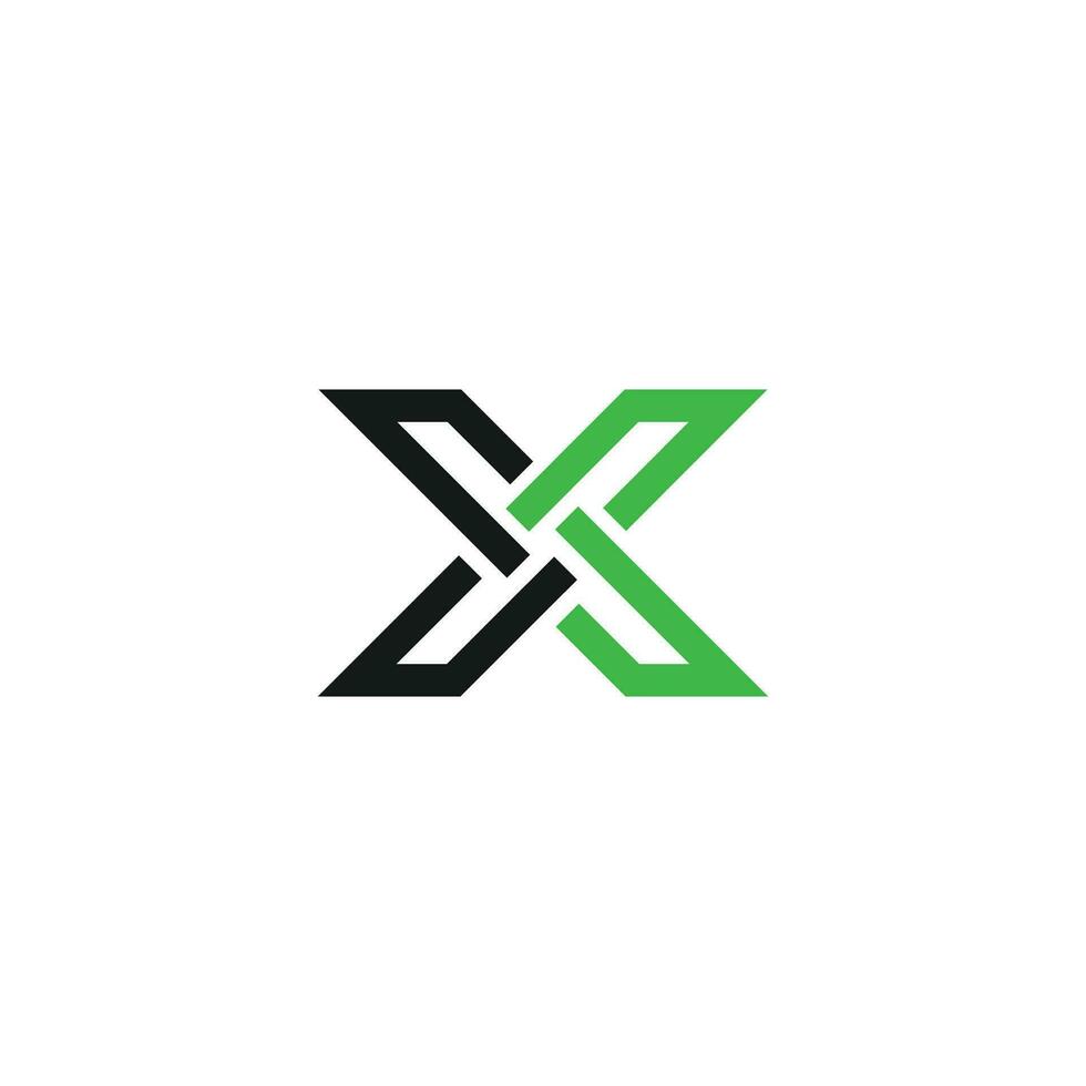 plantilla de diseño de logotipo de letra inicial x vector