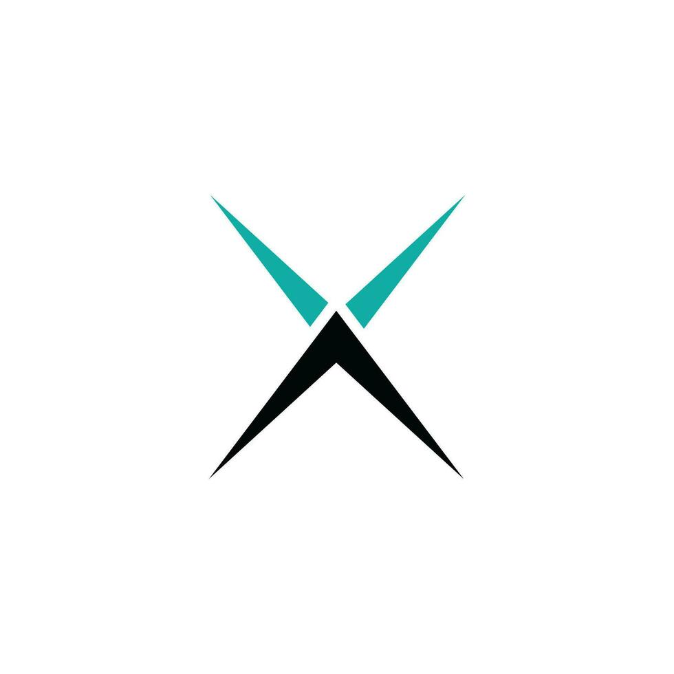 plantilla de diseño de logotipo de letra inicial x vector