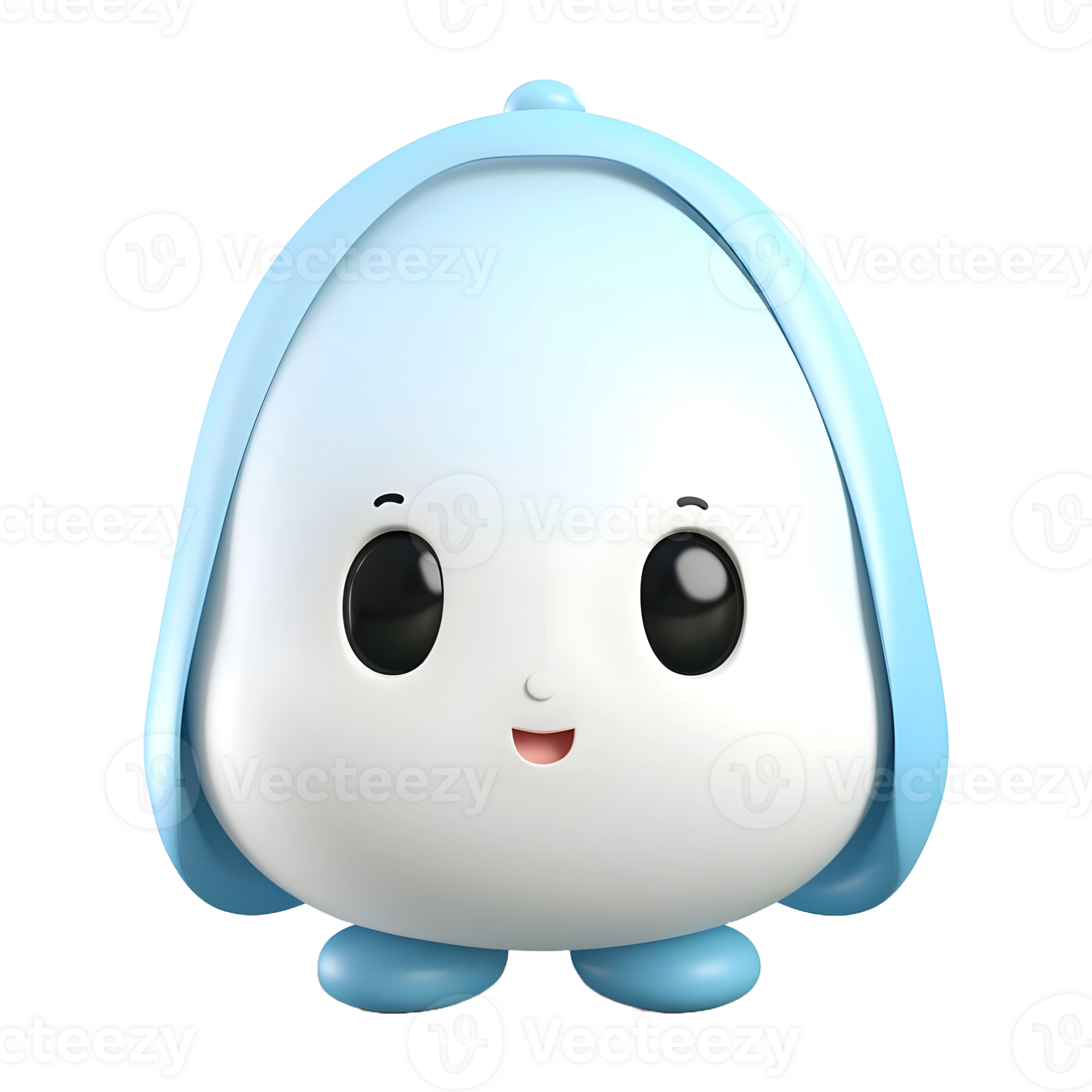 AI generated 3D Rendering of a Funny Cartoon Character on Transparent