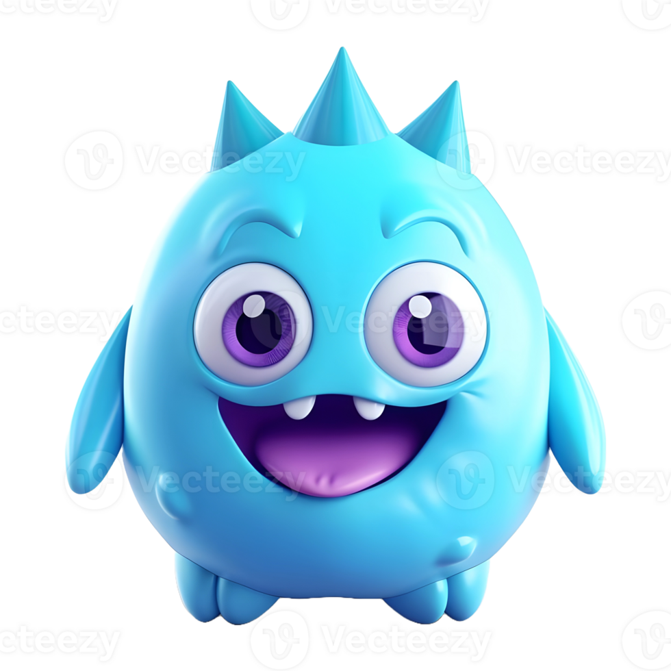 AI generated 3D Rendering of a Funny Cartoon Character on Transparent Background - Ai Generated png