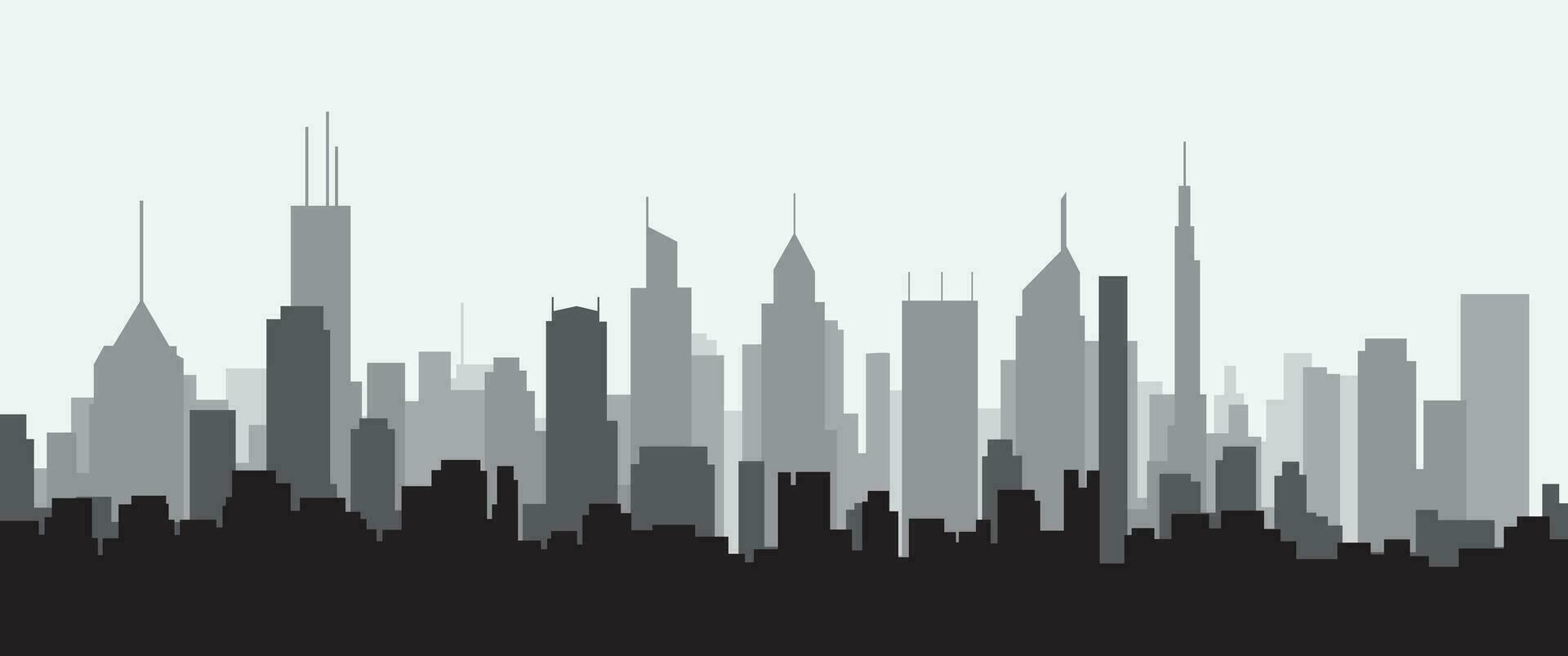 Modern City Skyline on white background. vector