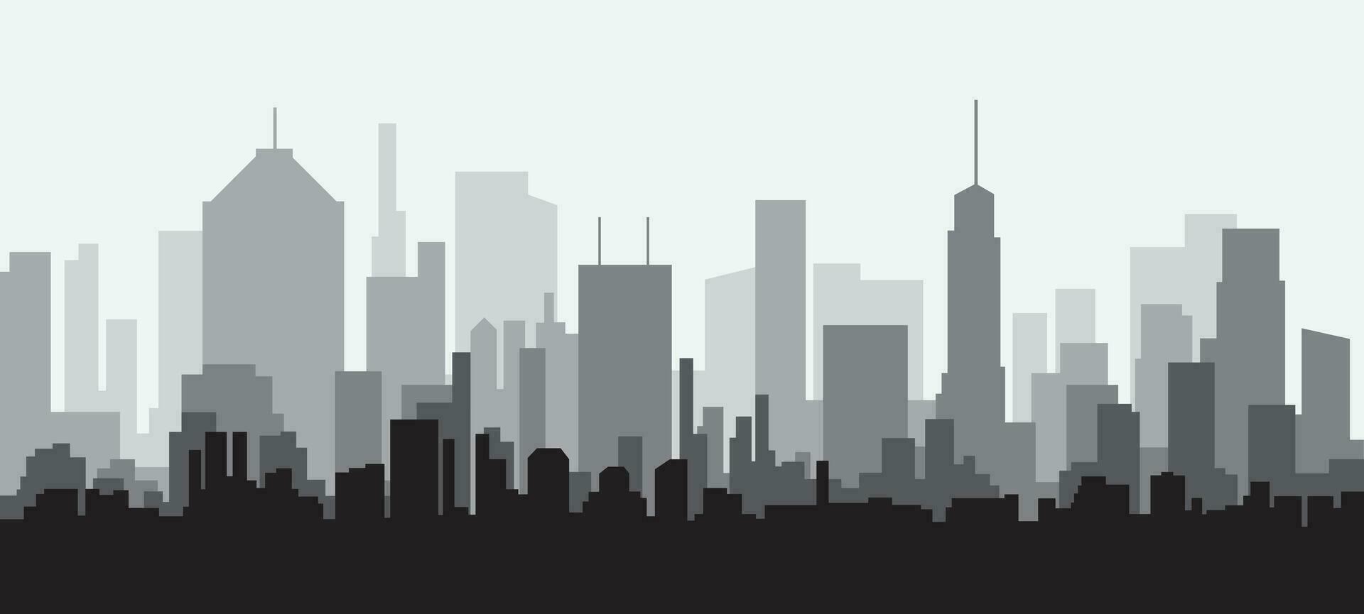 Modern City Skyline on white background. vector