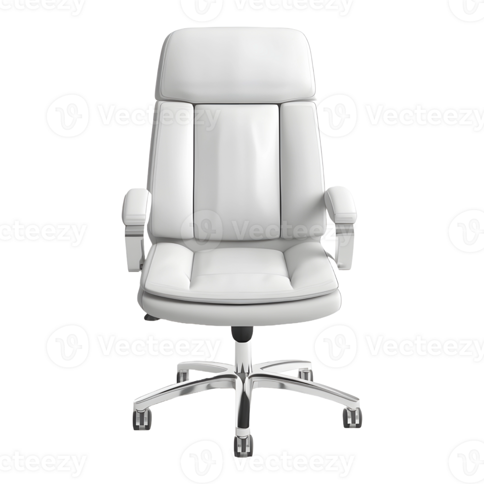 White Office Chair on Transparent background - Ai Generated png