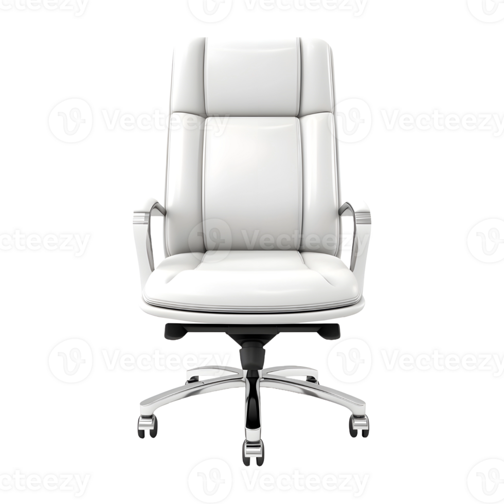 White Office Chair on Transparent background - Ai Generated png