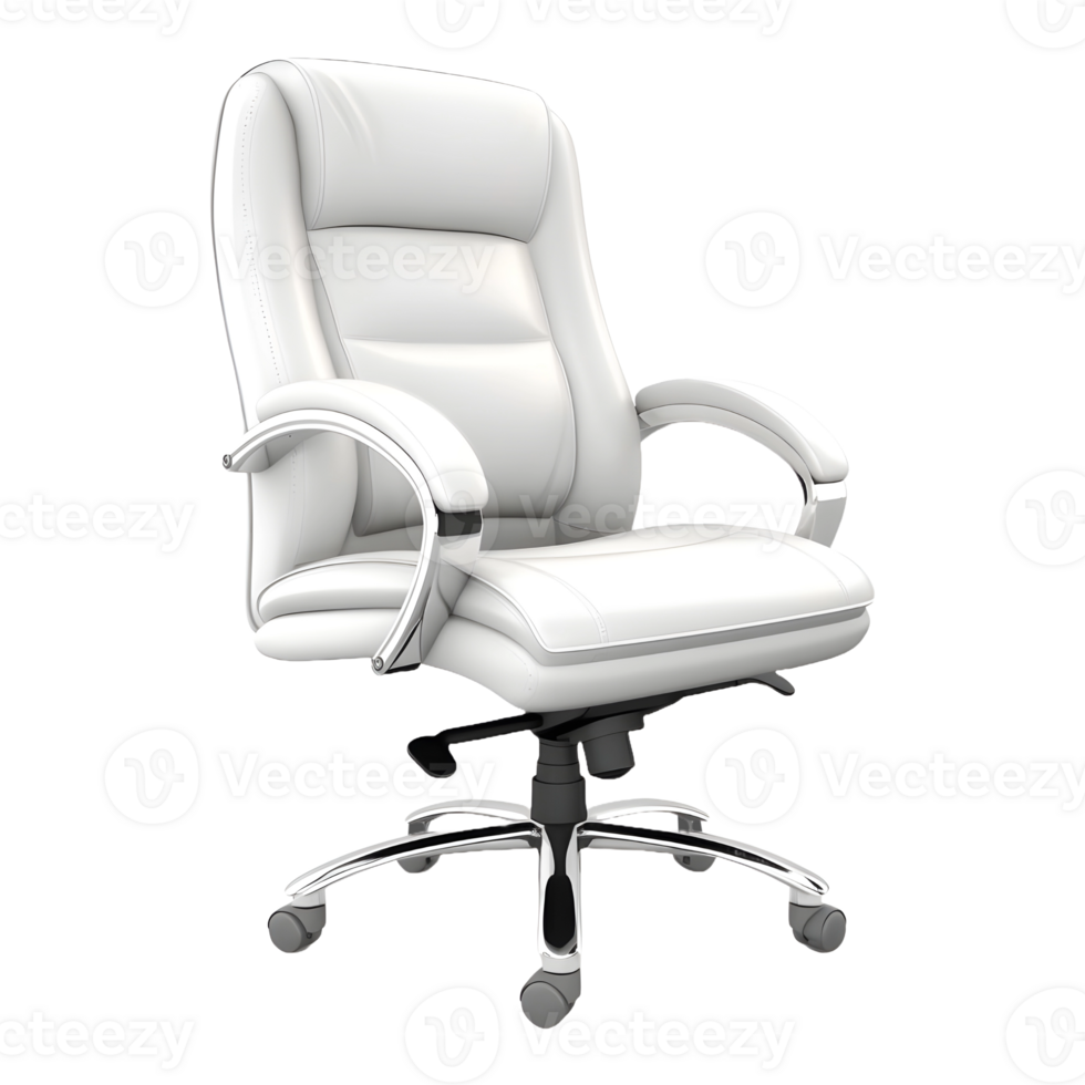 White Office Chair on Transparent background - Ai Generated png