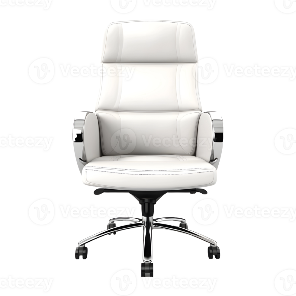 White Office Chair on Transparent background - Ai Generated png