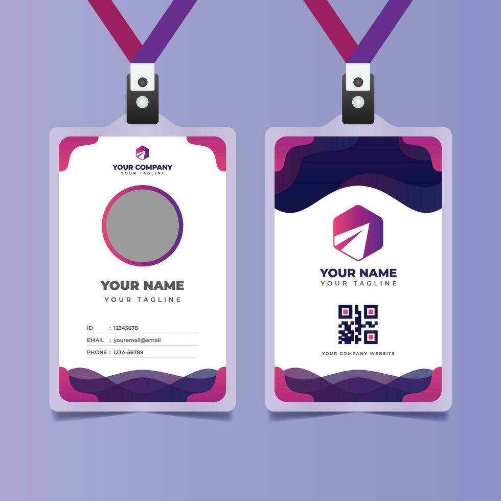 Company and Students ID Card Template Free Vector