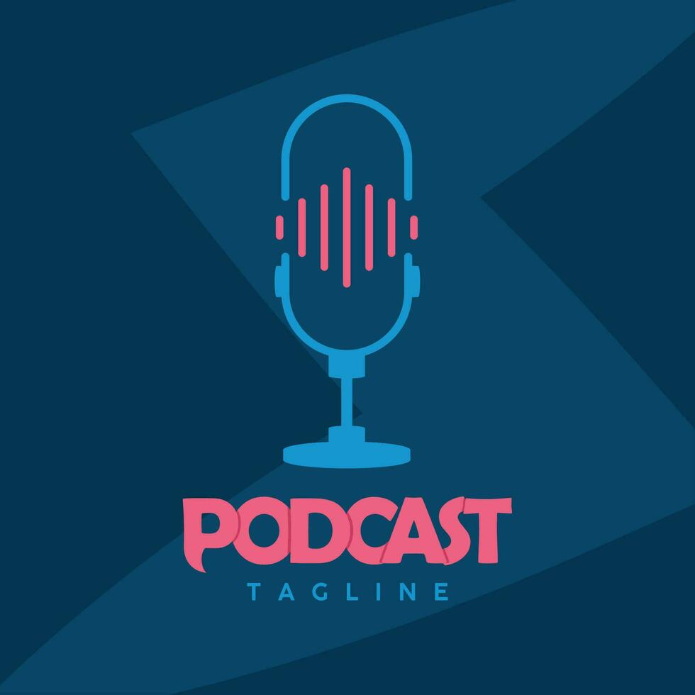 Minimalist colored podcast cover Vector