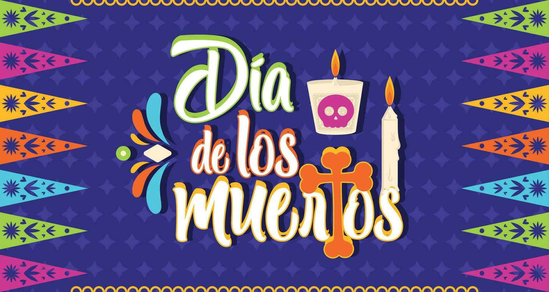 Cute dia de los muertos poster Vector