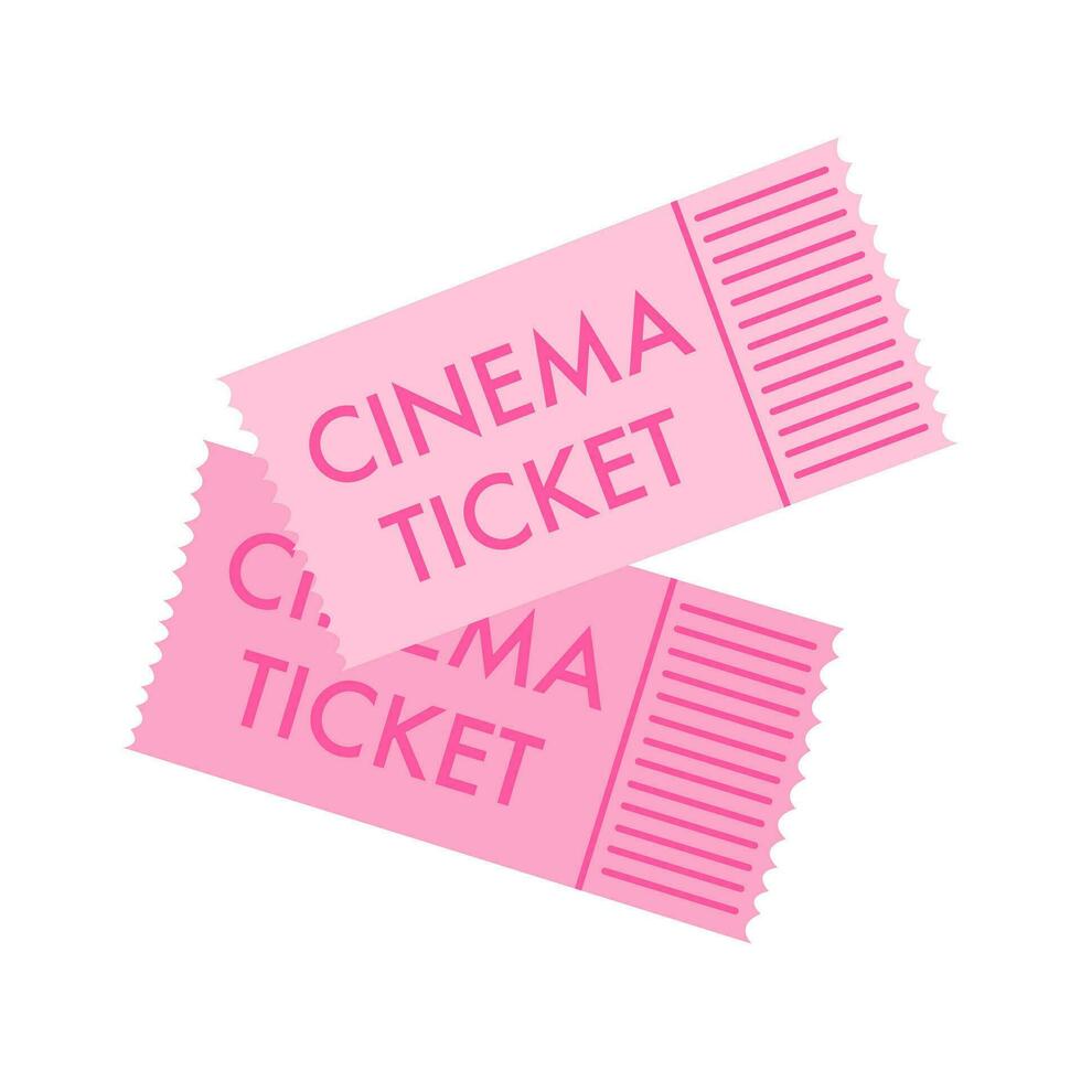 Cinema tickets flat style vector illustration