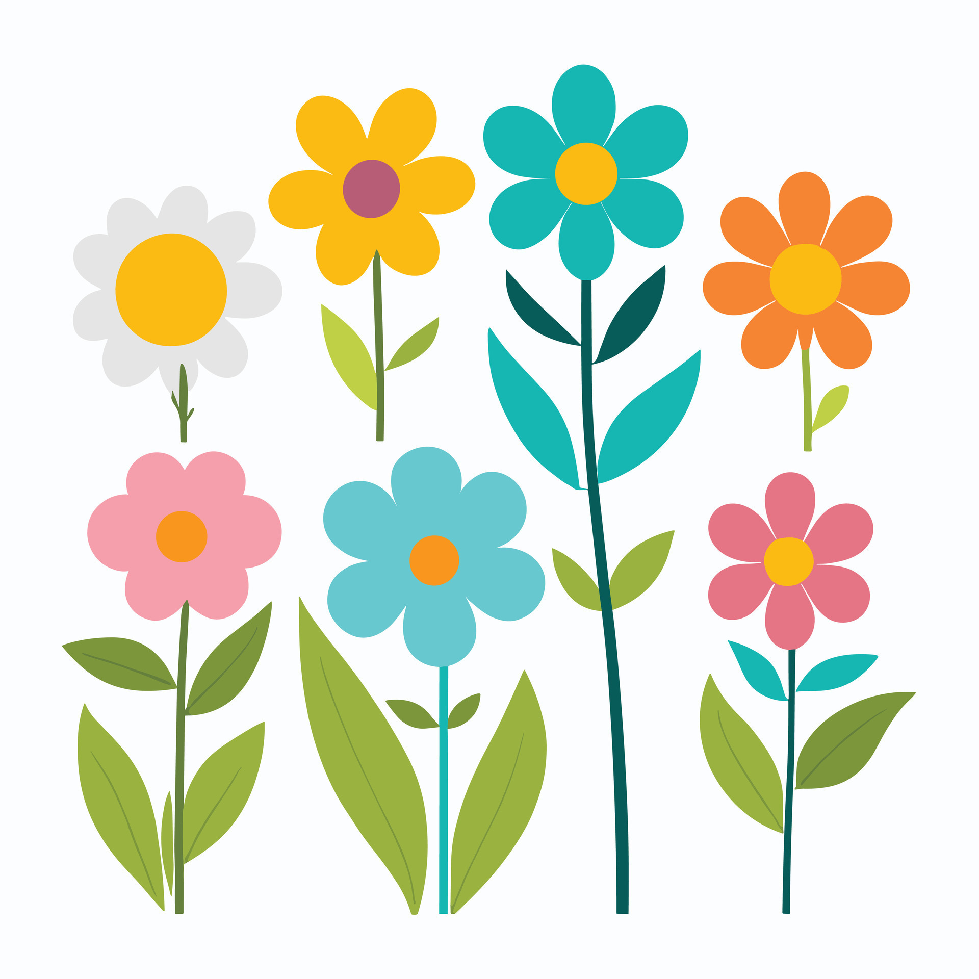 Flower sticker collection 36706681 Vector Art at Vecteezy