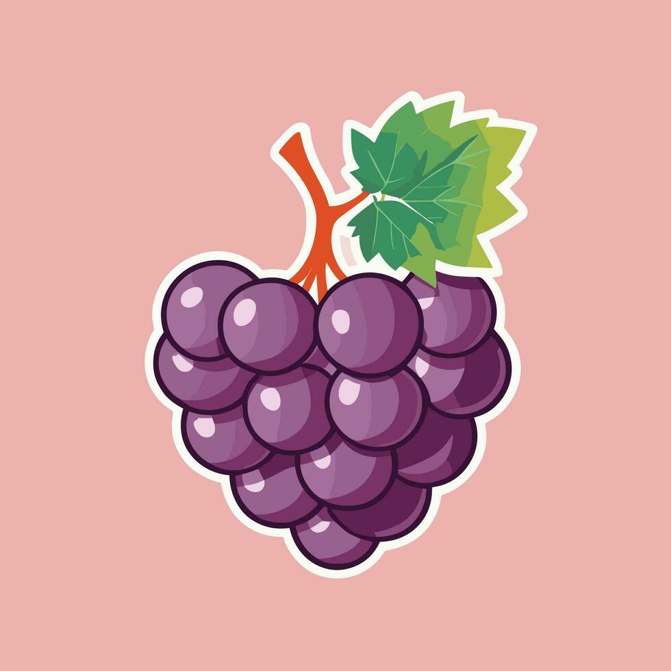 púrpura uva dibujos animados clipart vector ilustración