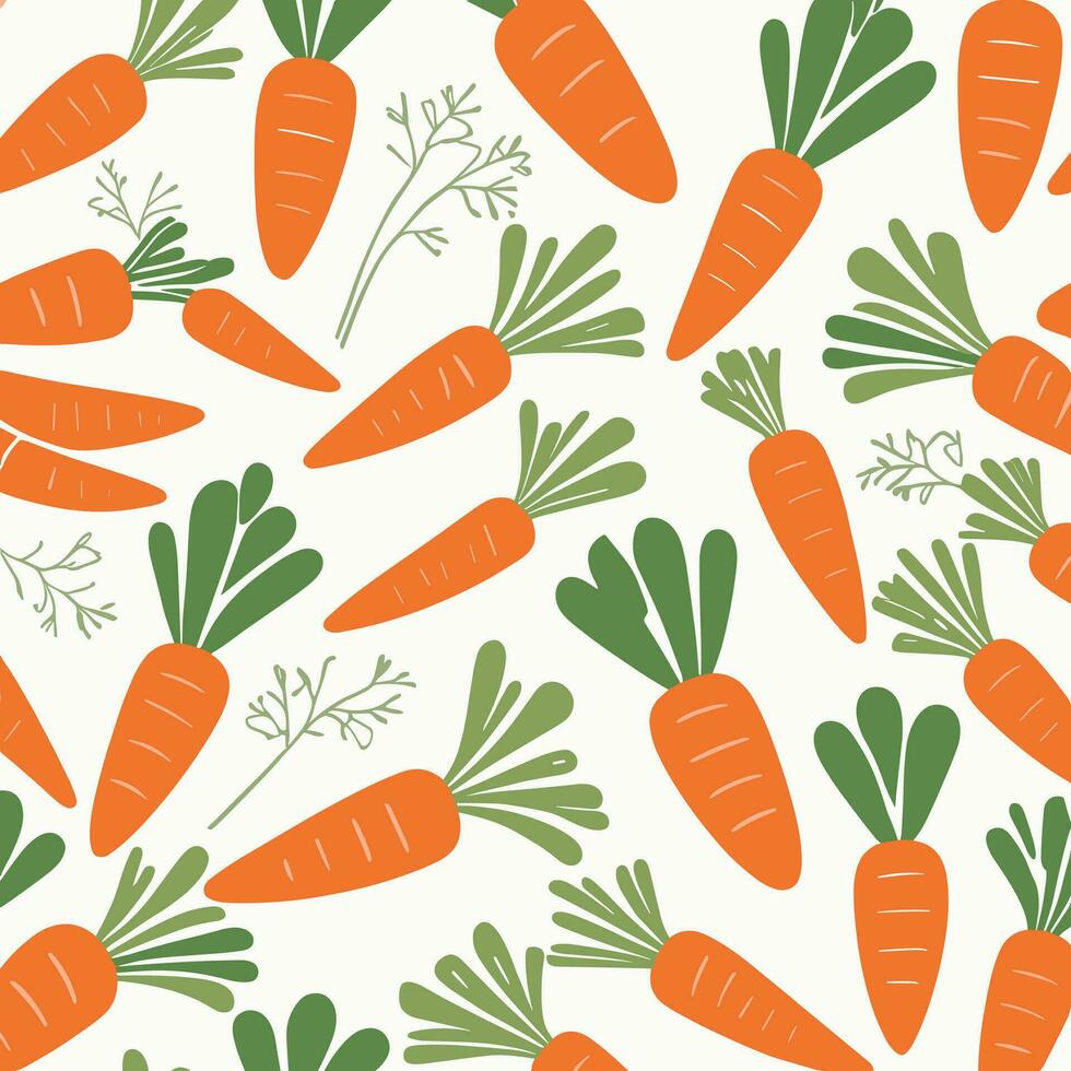 Carrot cartoon pattern illustration vector