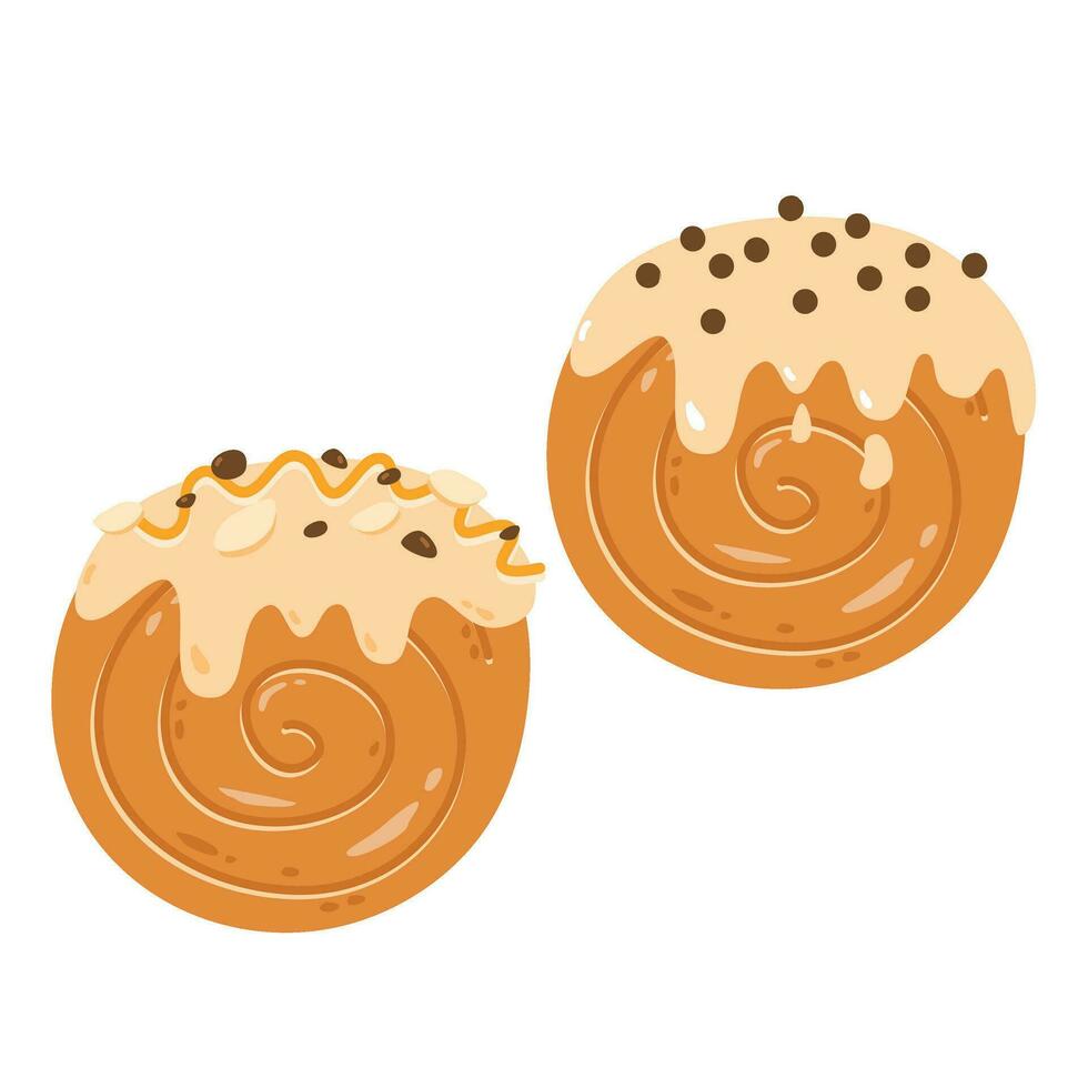 famous dessert named cromboloni illustration vector