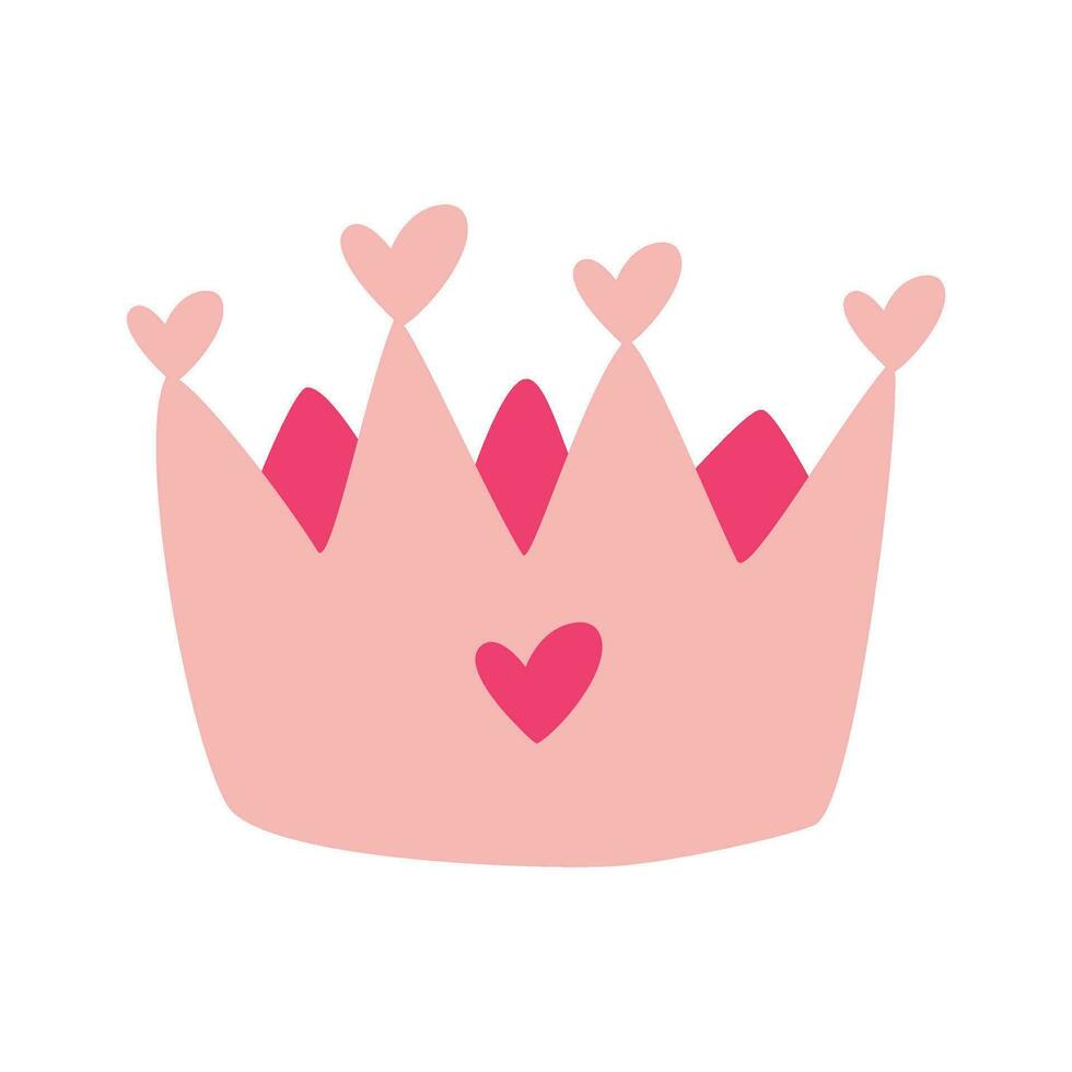 crown valentine's day design elements vector