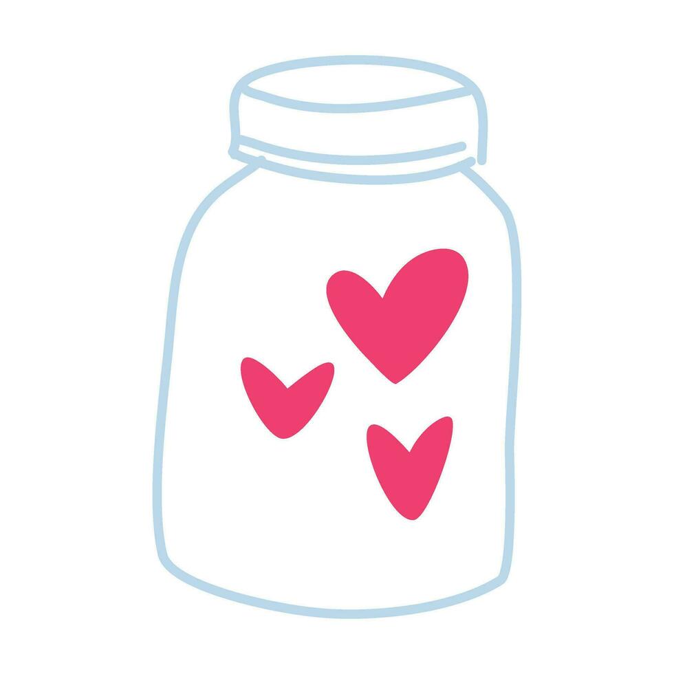 jar valentine's day design elements vector