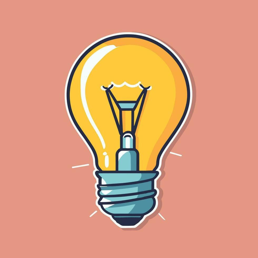 Light bulb idea creative thinking concept design vector