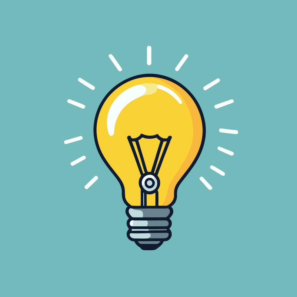 Light bulb idea creative thinking concept design vector