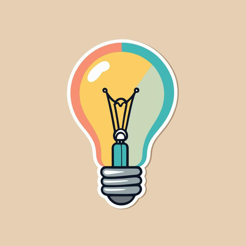 Light bulb idea creative thinking concept design vector