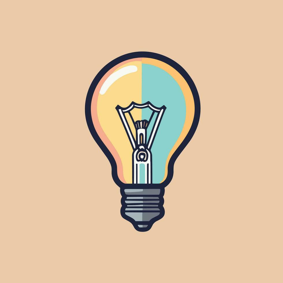 Light bulb idea creative thinking concept design vector