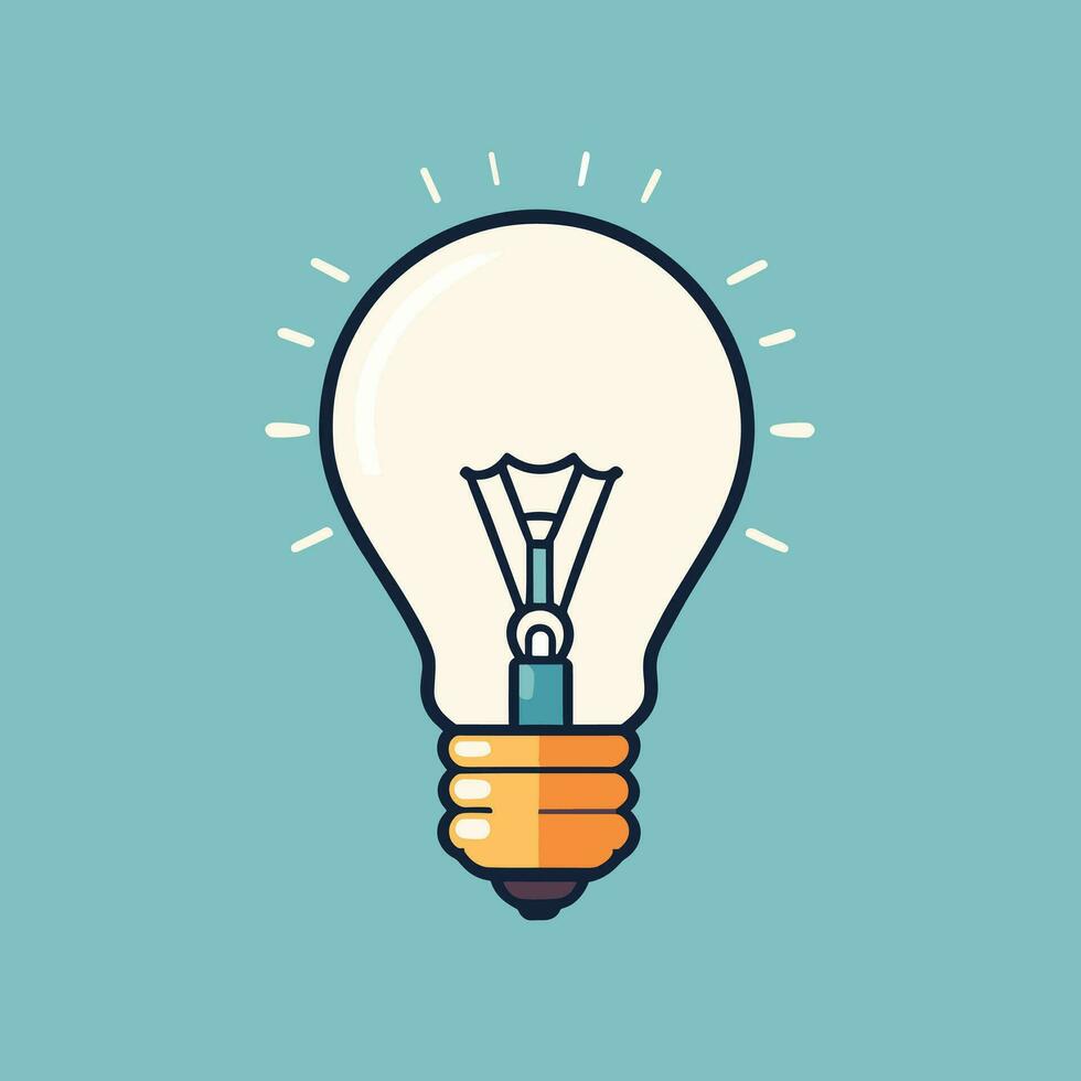 Light bulb idea creative thinking concept design vector