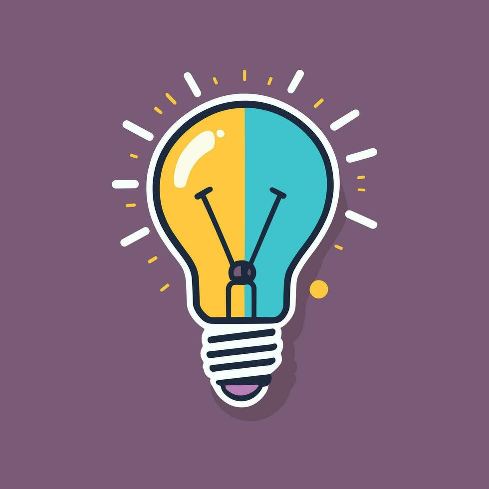 Light bulb idea creative thinking concept design vector
