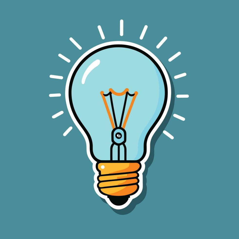 Light bulb idea creative thinking concept design vector