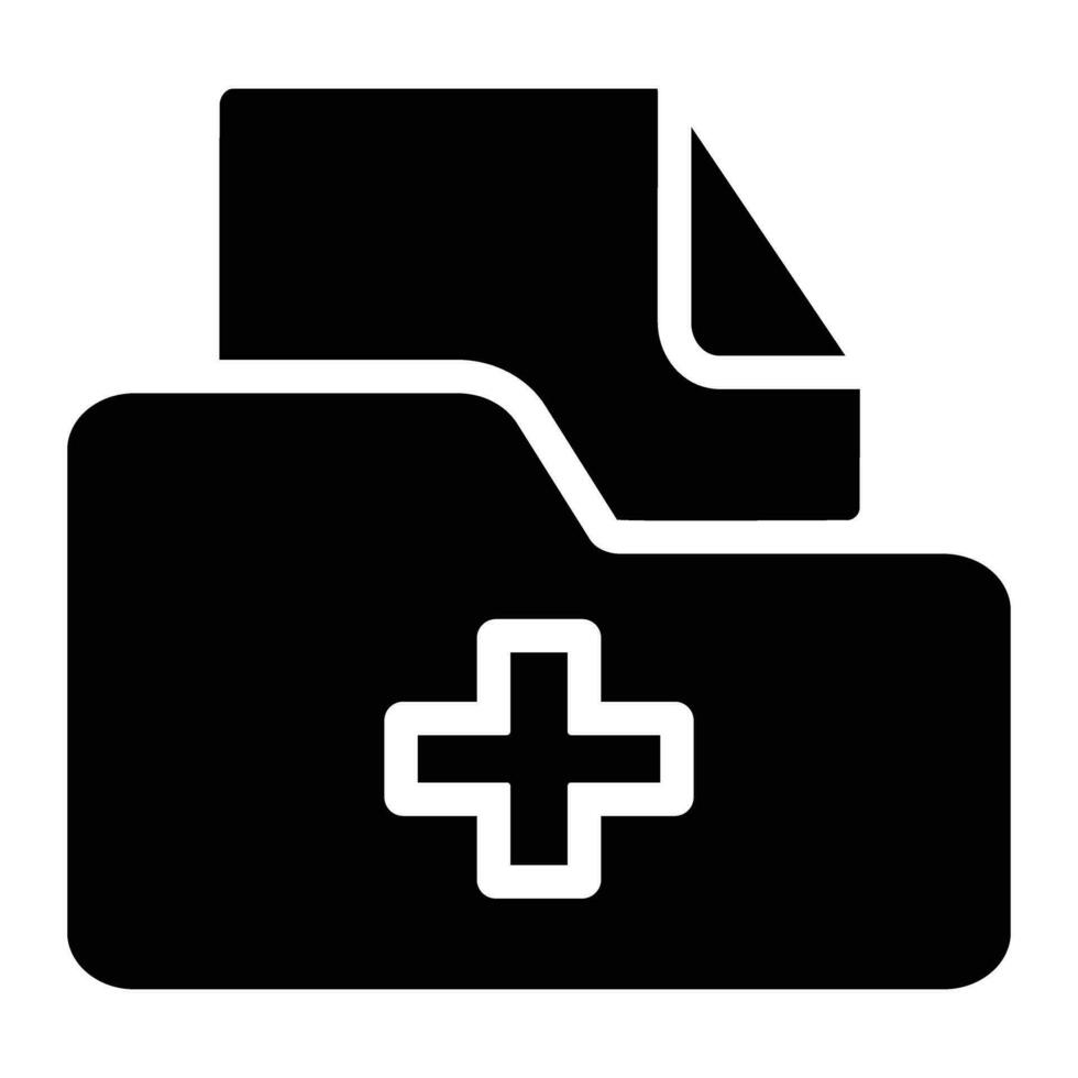 medical record Glyph Icon Background White vector