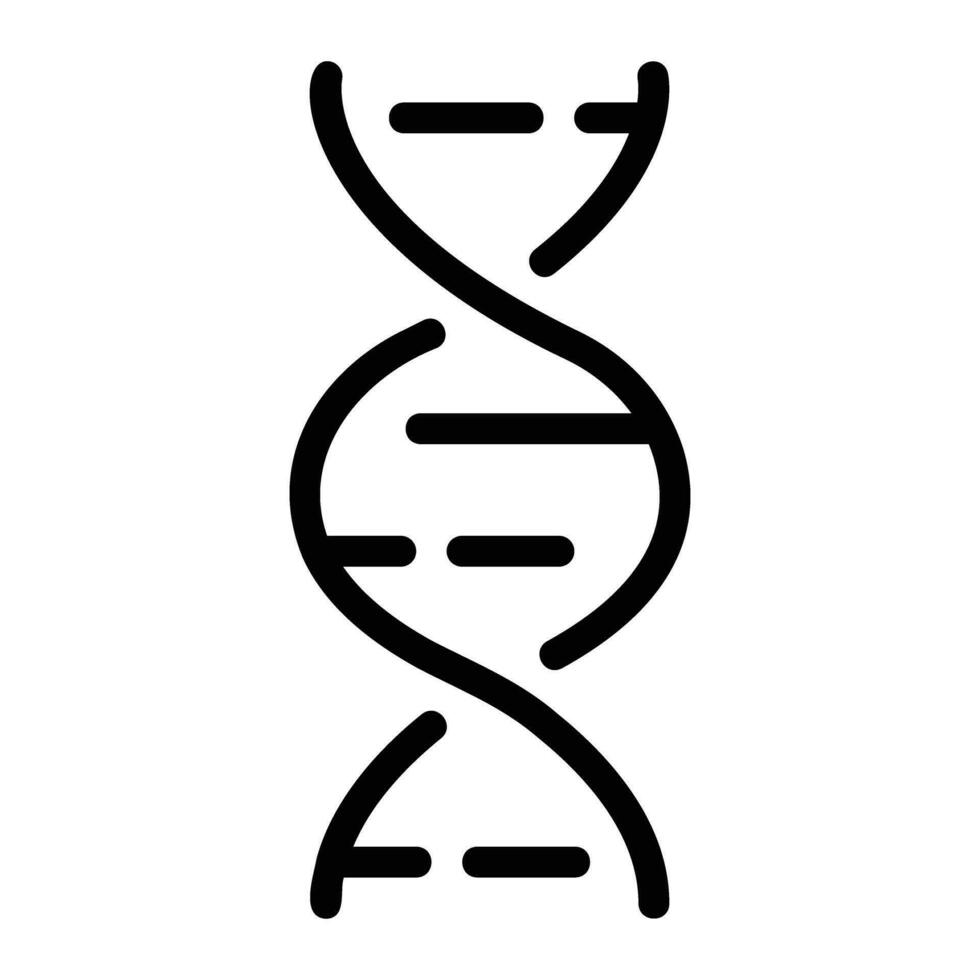 dna Line Icon Background White vector