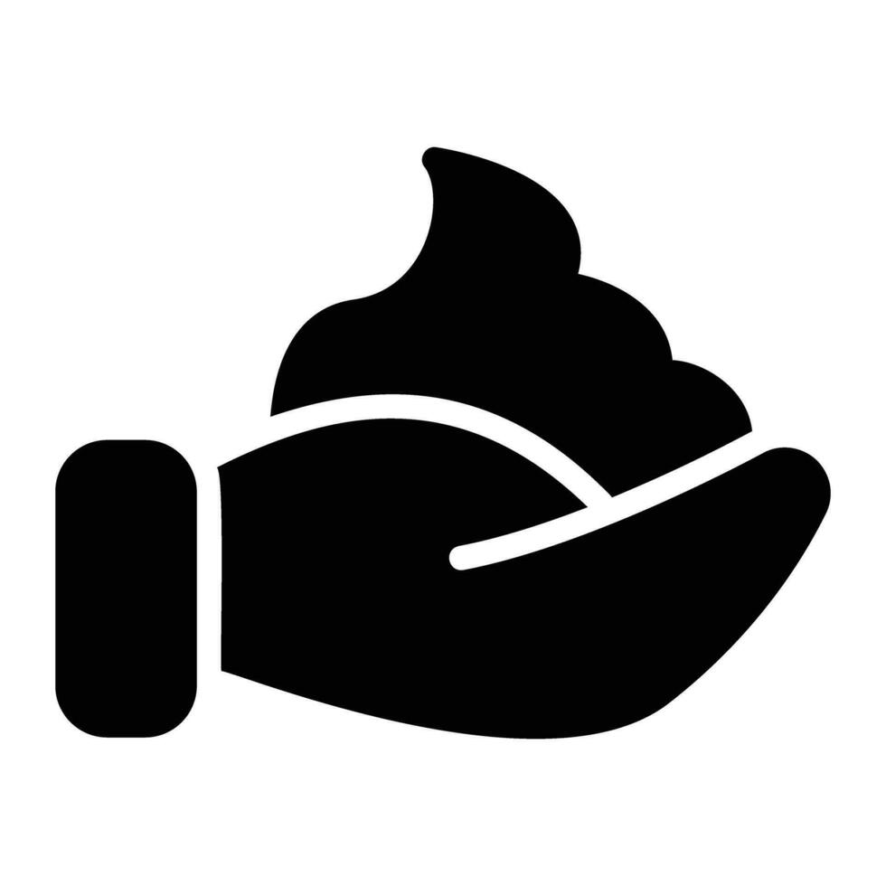 shaving foam Glyph Icon Background White vector