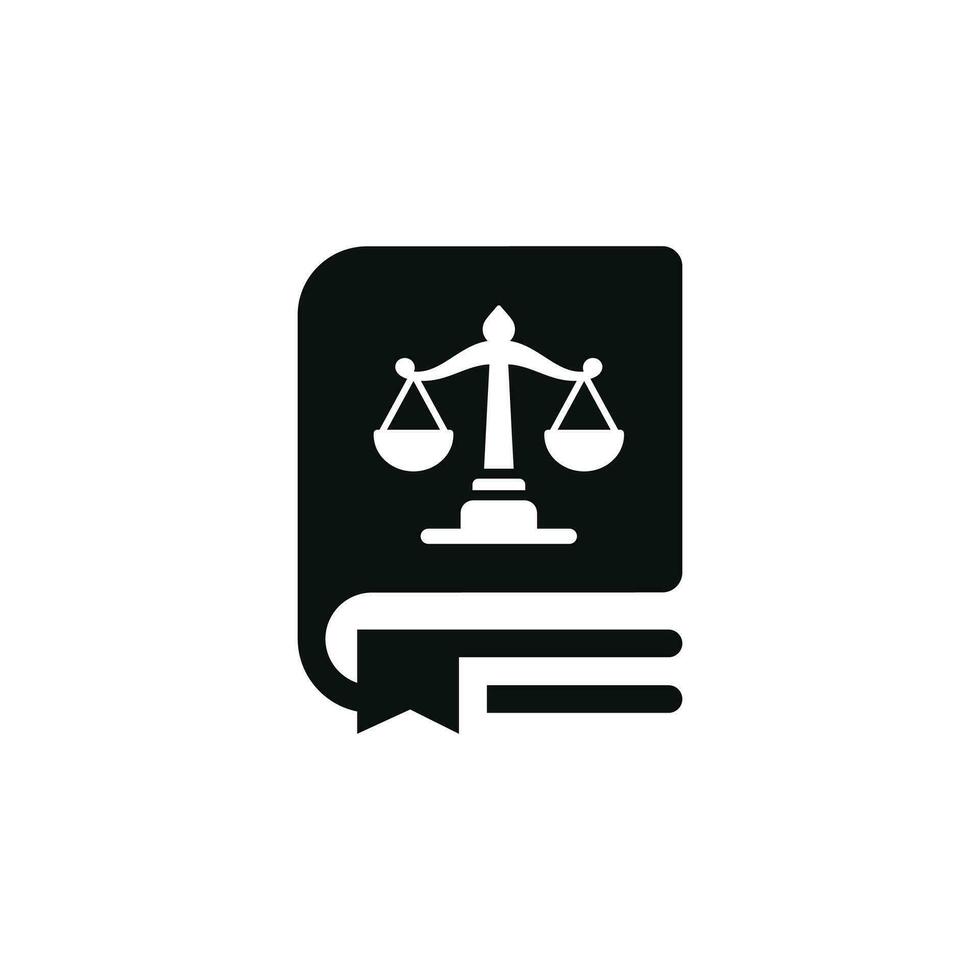 Law book icon isolated on white background vector