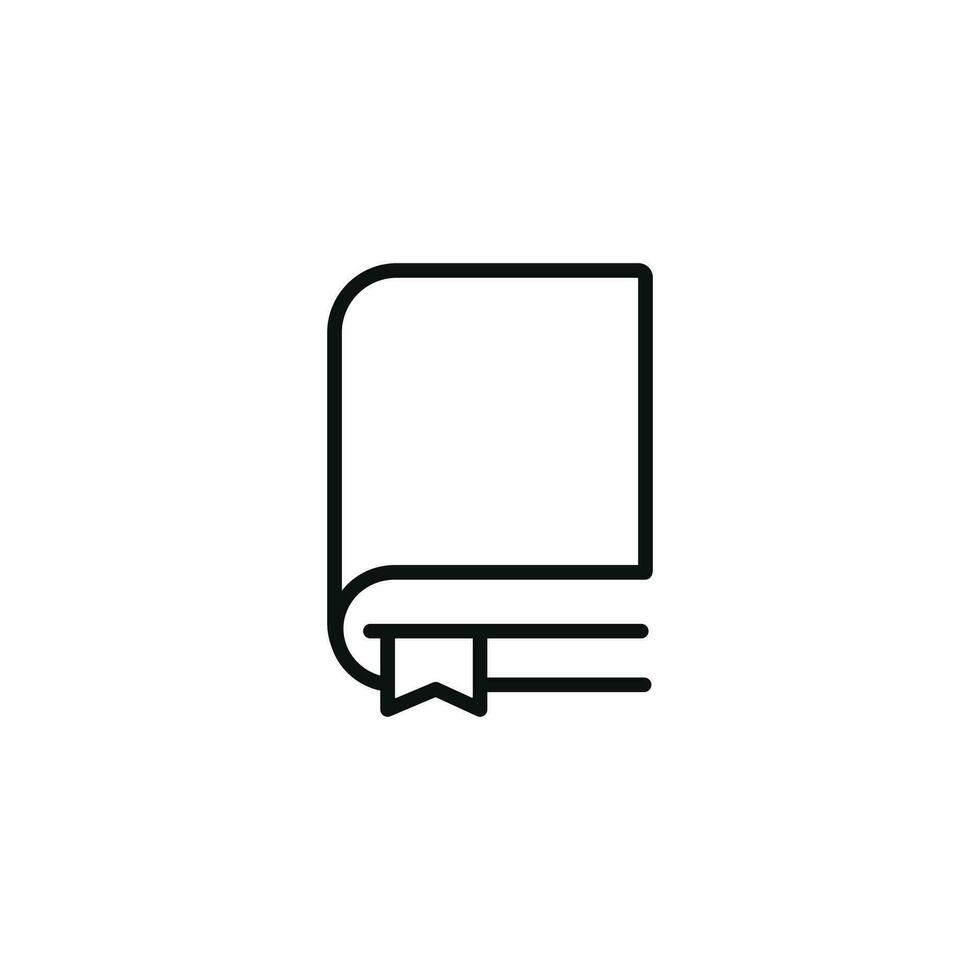 Book line icon isolated on white background vector