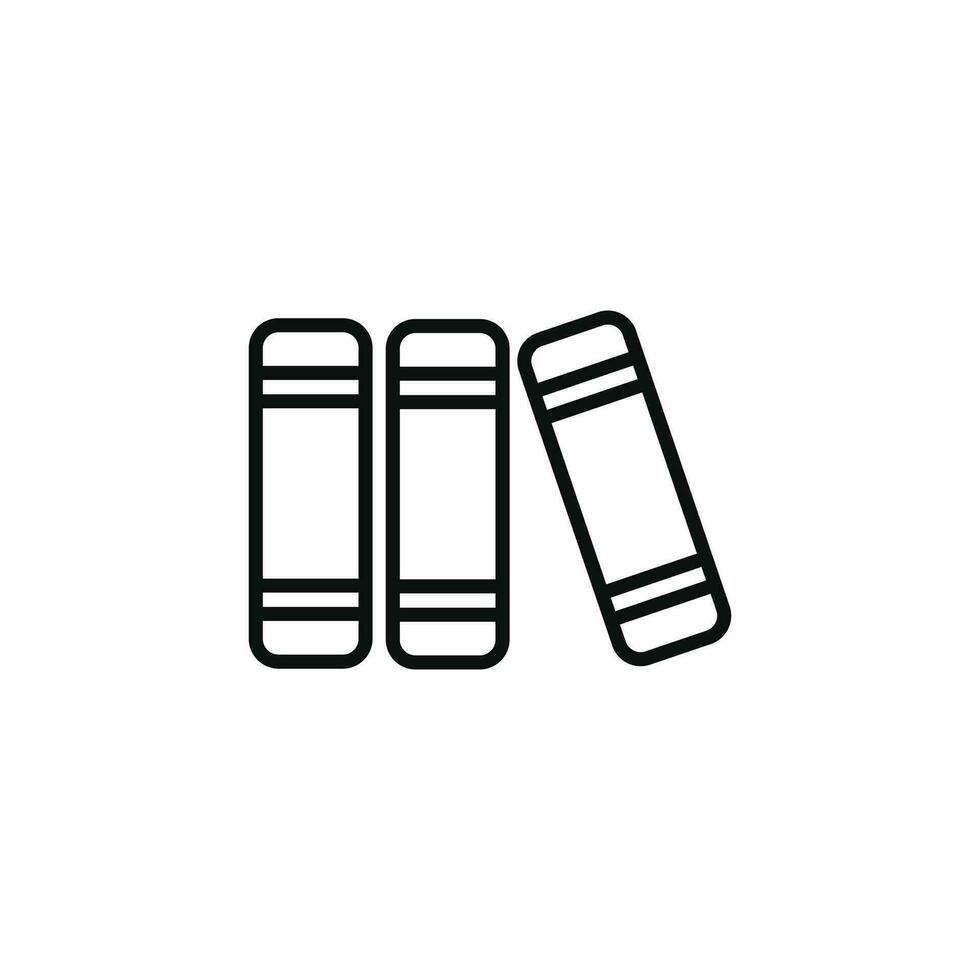 Book line icon isolated on white background vector