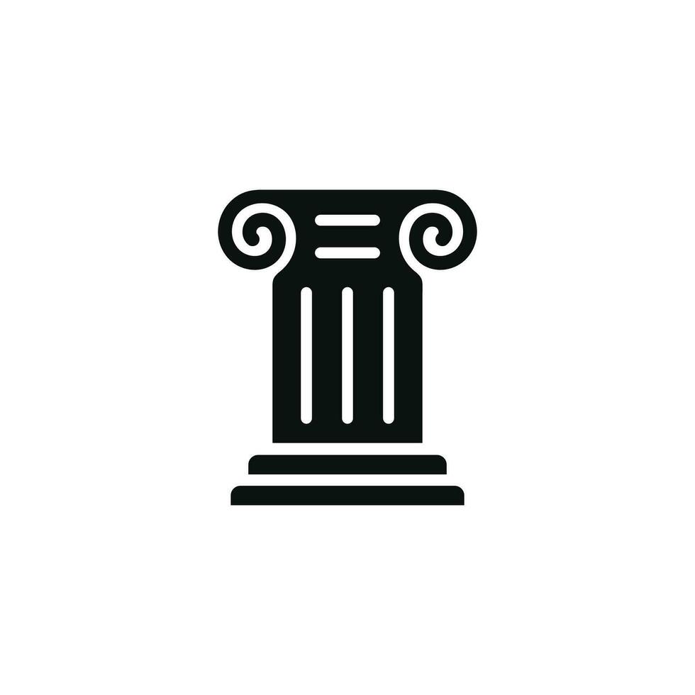 Pillar icon isolated on white background vector