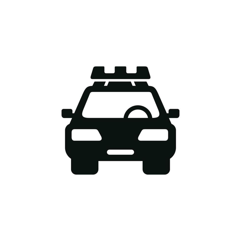 Police car icon isolated on white background vector