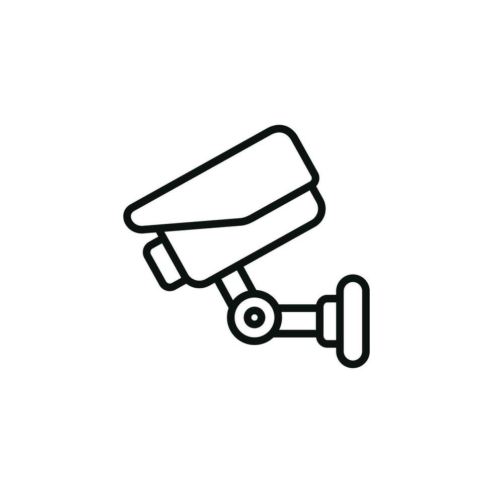 CCTV line icon isolated on white background vector