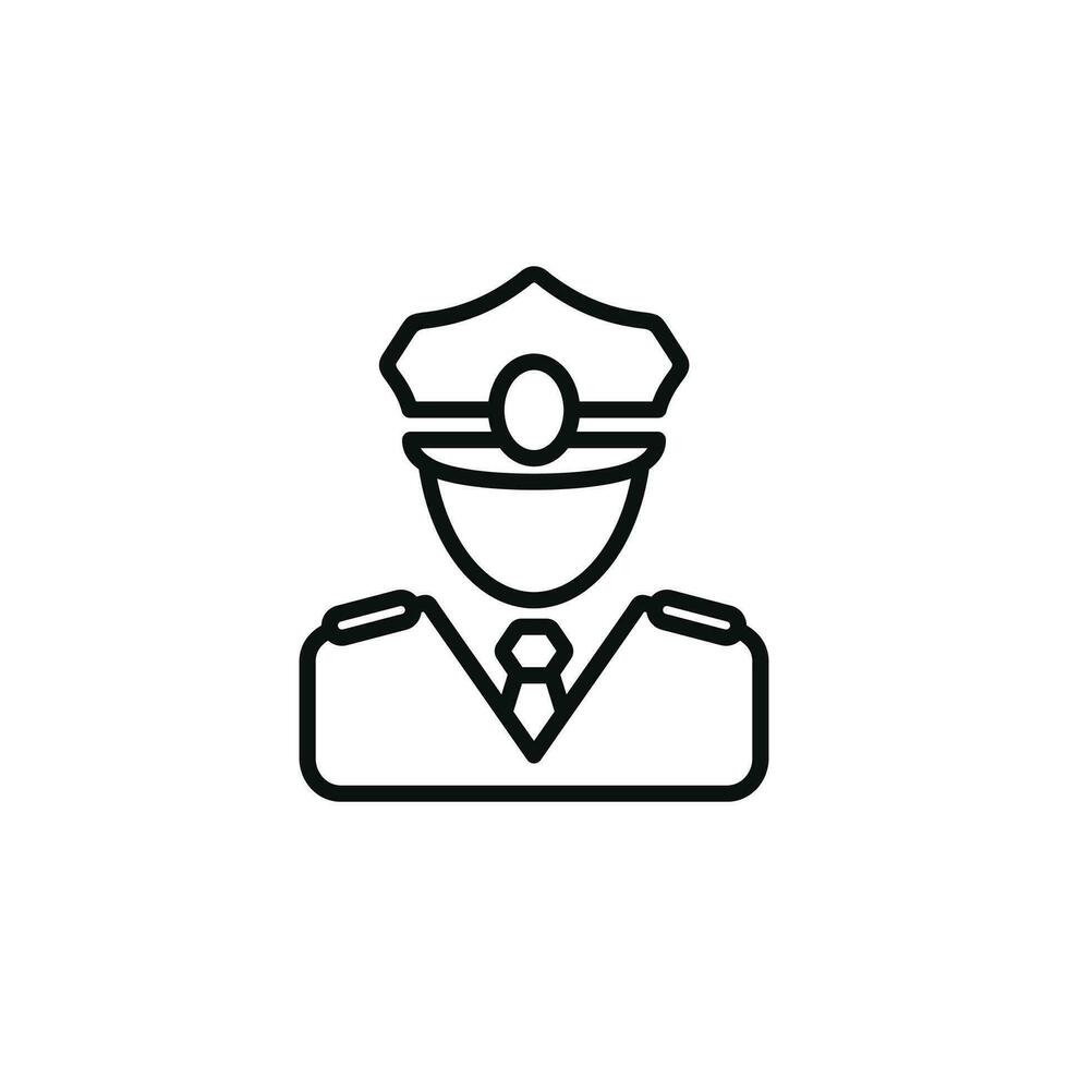 Police icon isolated on white background vector