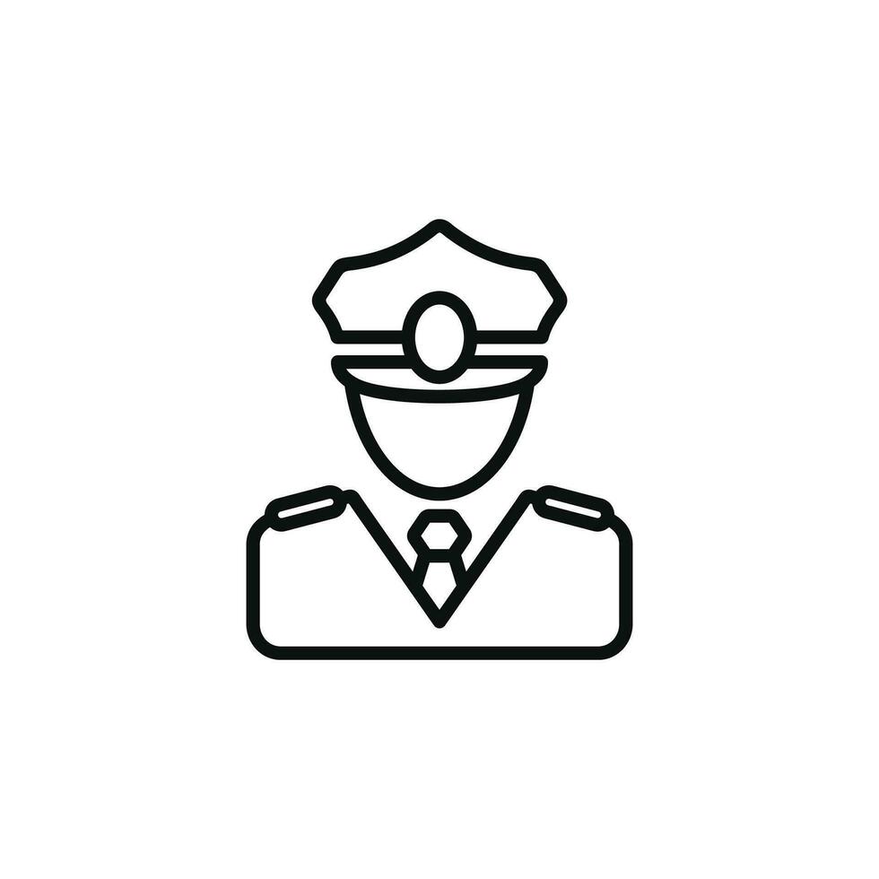 Police icon isolated on white background vector