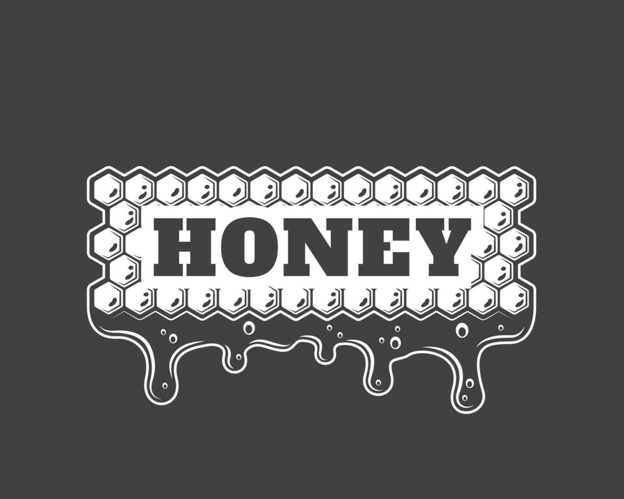 Honeycomb isolated on black background vector