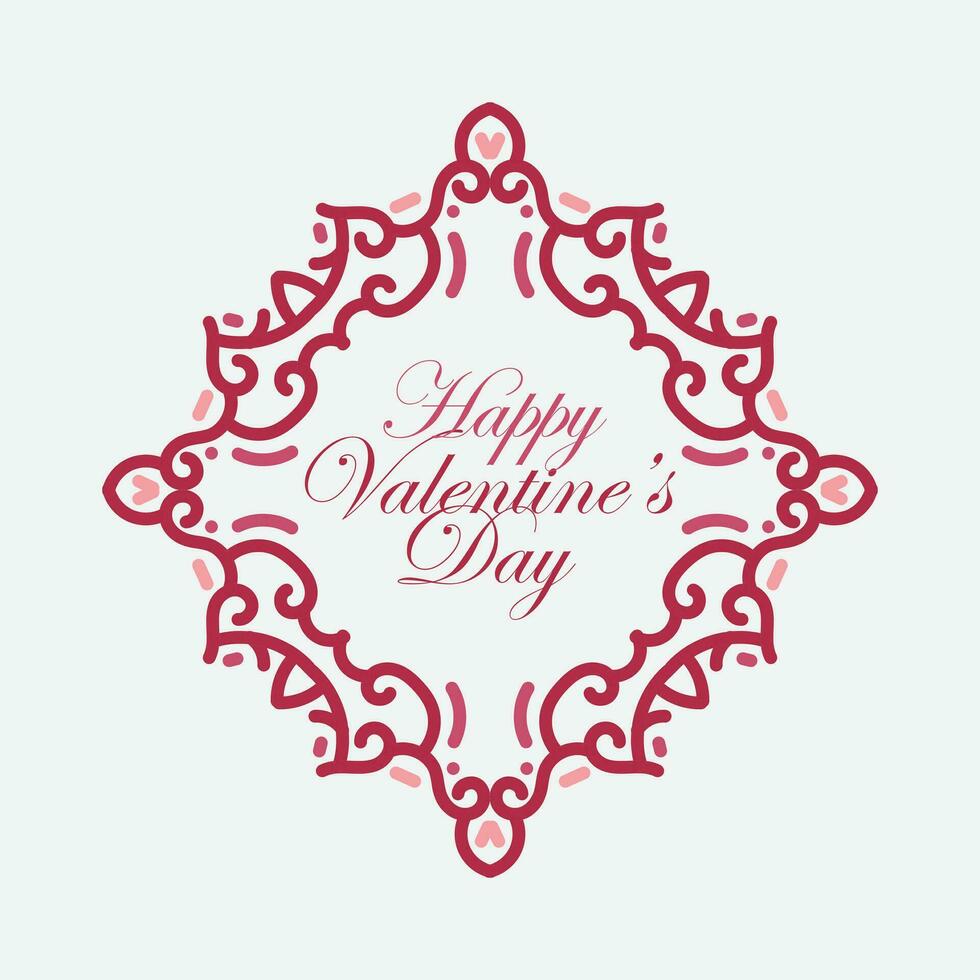 fondo del día de san valentín con patrón de corazón y tipografía de texto feliz día de san valentín. ilustración vectorial papel tapiz, volantes, invitación, afiches, folletos, pancartas. vector