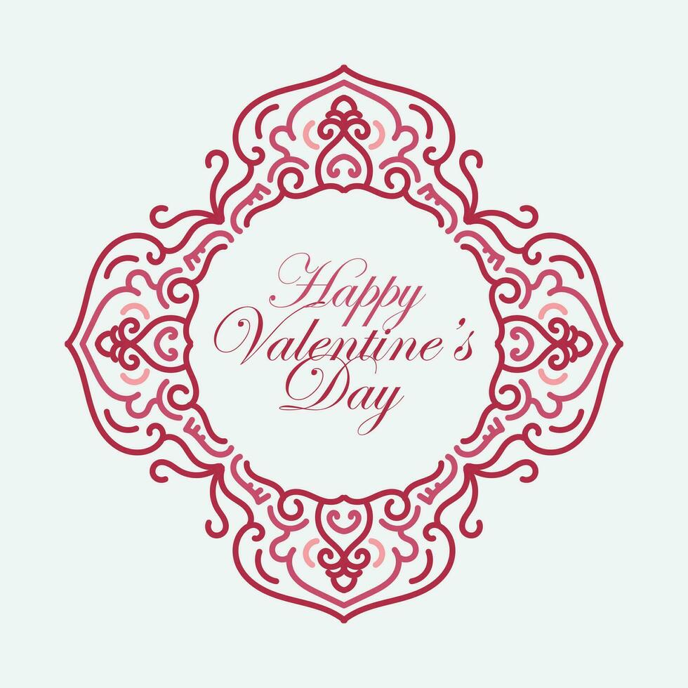 fondo del día de san valentín con patrón de corazón y tipografía de texto feliz día de san valentín. ilustración vectorial papel tapiz, volantes, invitación, afiches, folletos, pancartas. vector