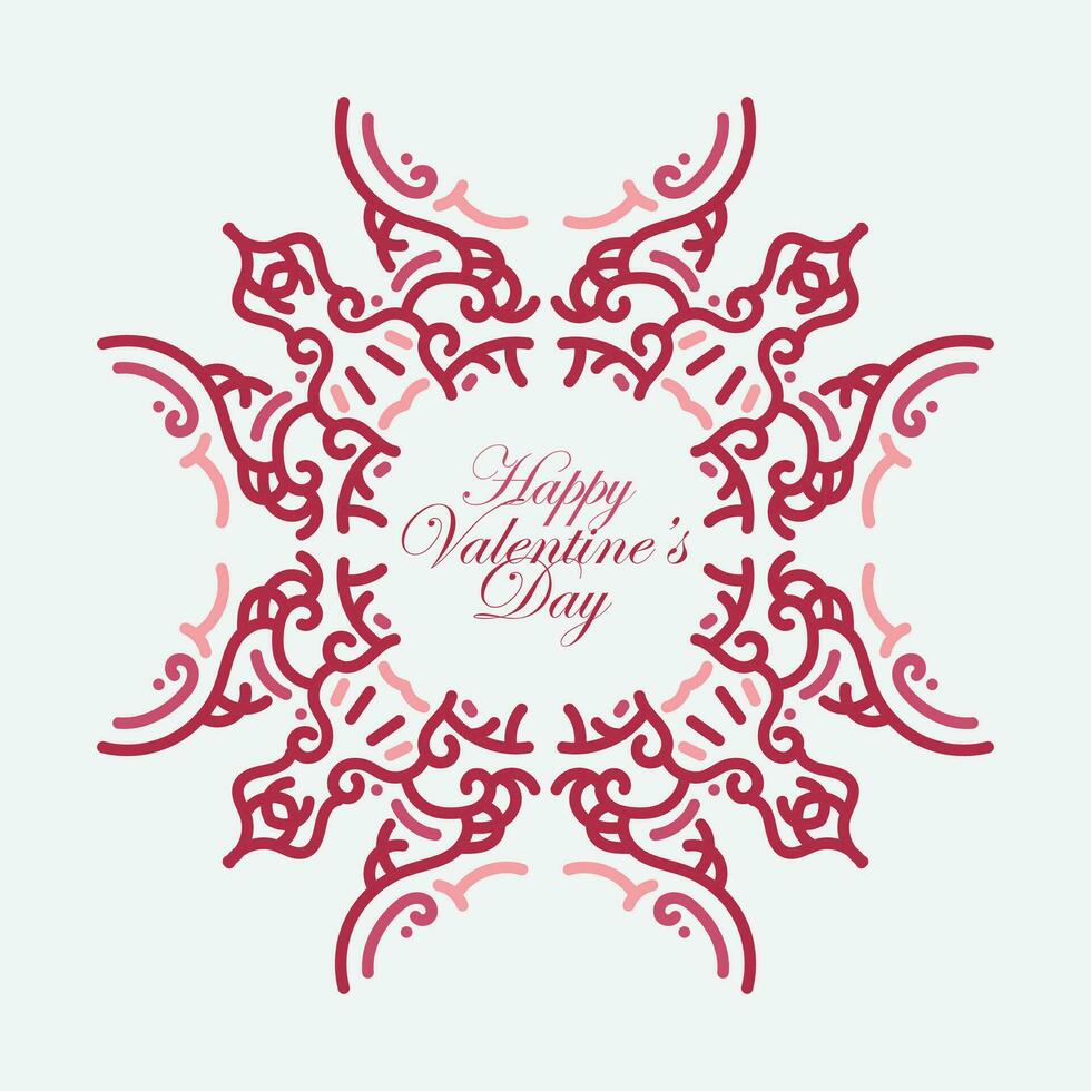 Valentines day background with heart pattern and typography of happy valentines day text . Vector illustration. Wallpaper, flyers, invitation, posters, brochure, banners.