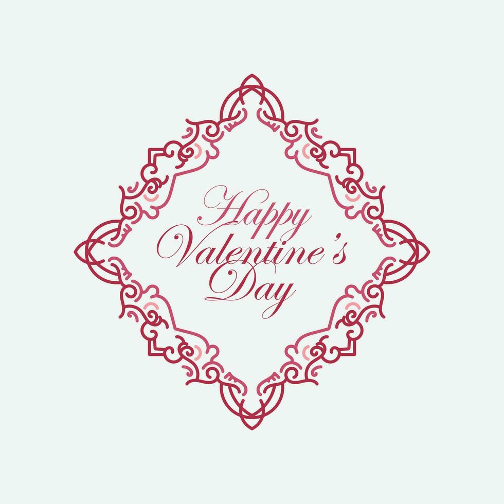 fondo del día de san valentín con patrón de corazón y tipografía de texto feliz día de san valentín. ilustración vectorial papel tapiz, volantes, invitación, afiches, folletos, pancartas. vector