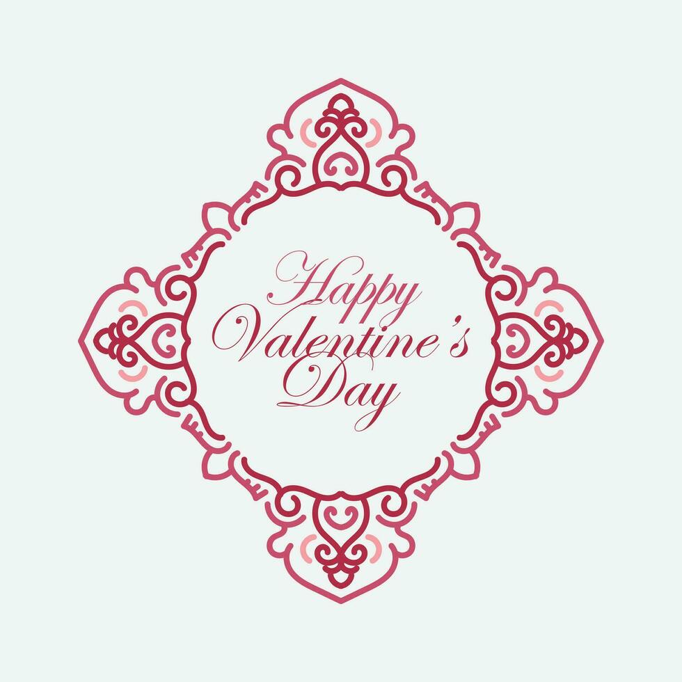 fondo del día de san valentín con patrón de corazón y tipografía de texto feliz día de san valentín. ilustración vectorial papel tapiz, volantes, invitación, afiches, folletos, pancartas. vector