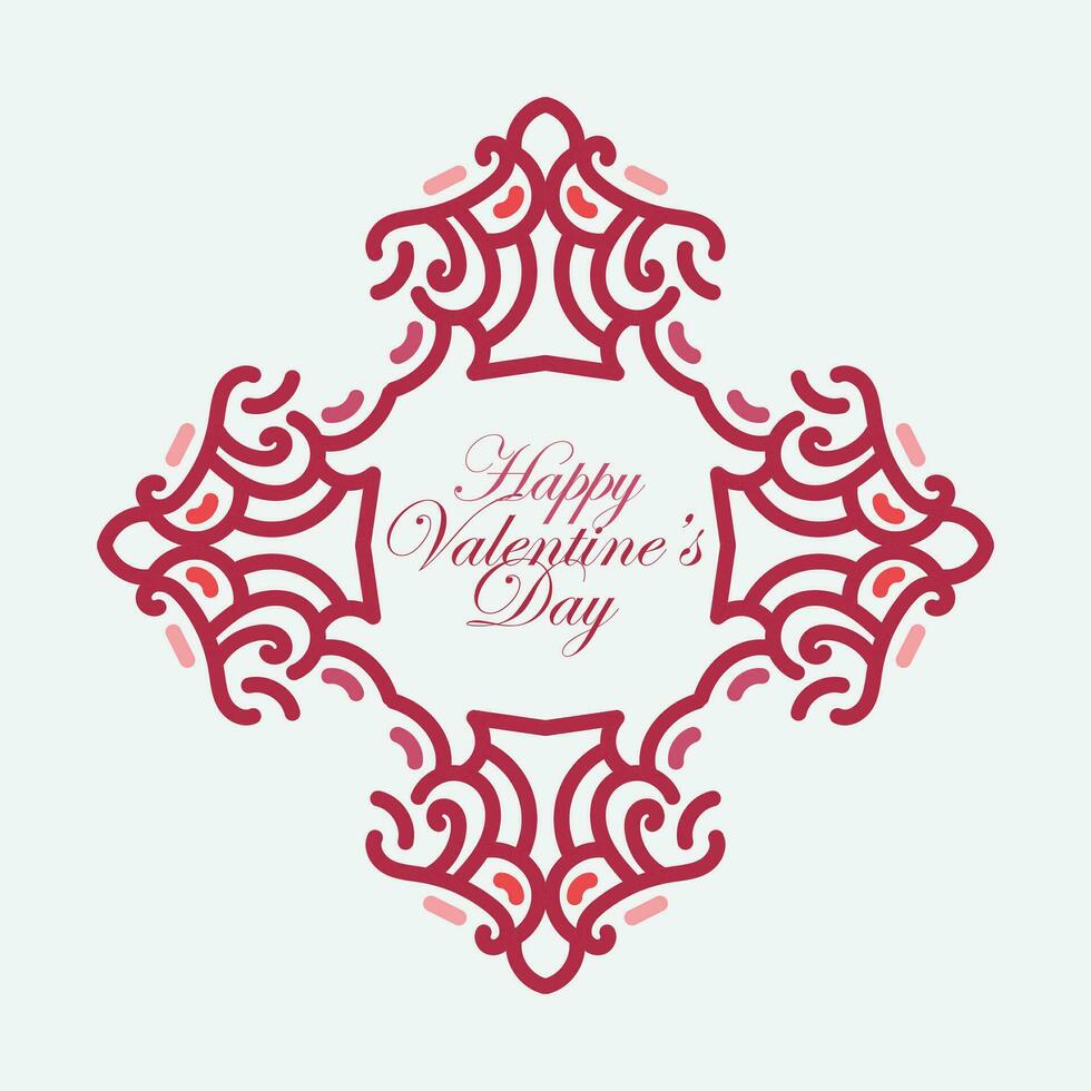 Valentines day background with heart pattern and typography of happy valentines day text . Vector illustration. Wallpaper, flyers, invitation, posters, brochure, banners.