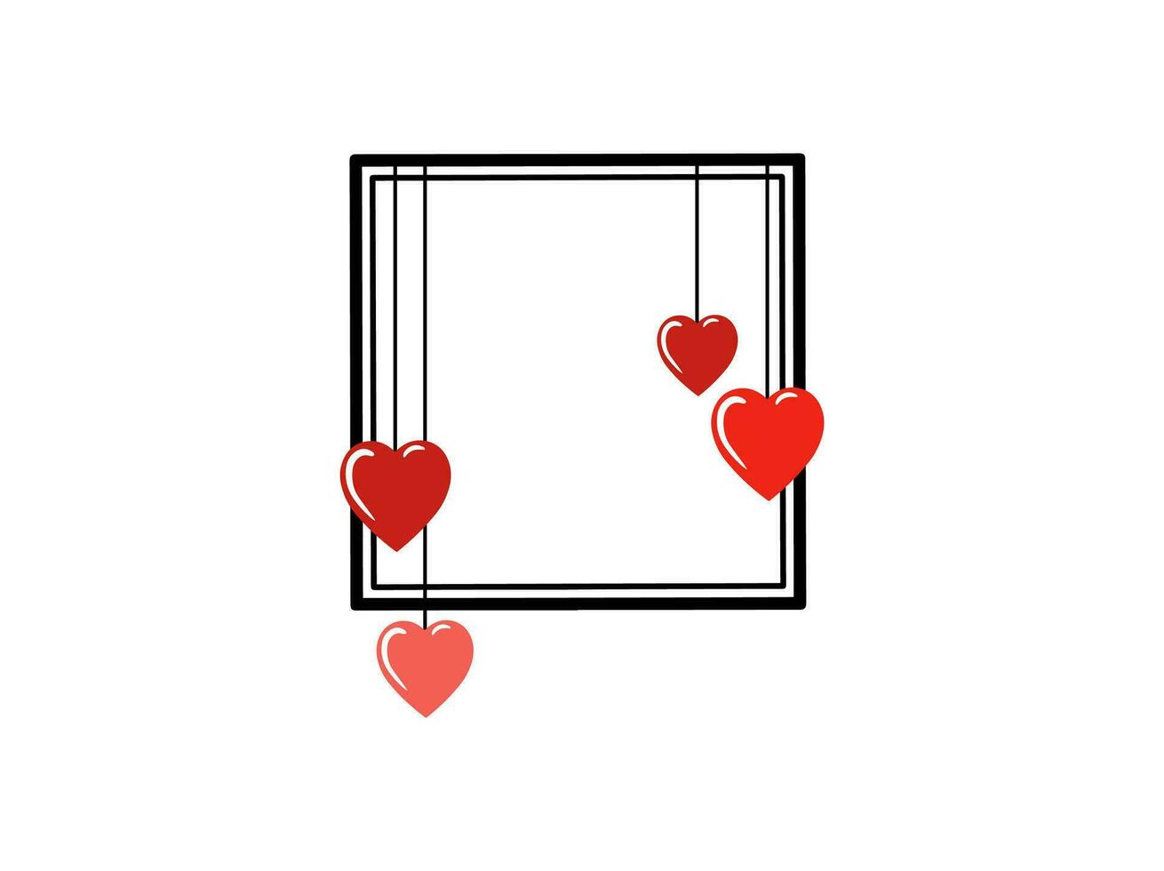 Valentines Day Frame Background vector