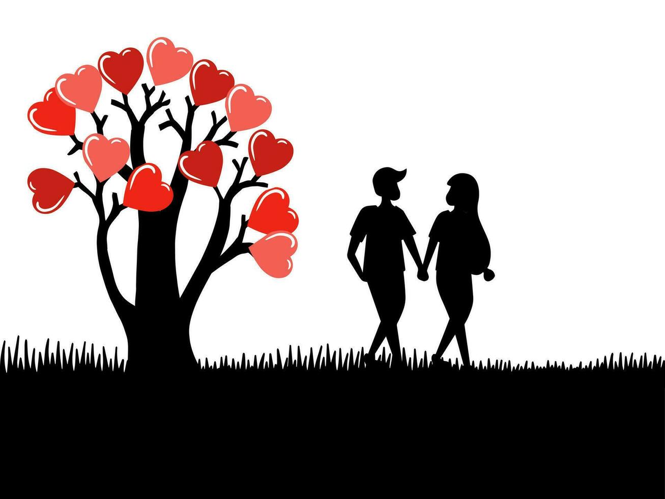 Love Couple Background Valentines Day vector