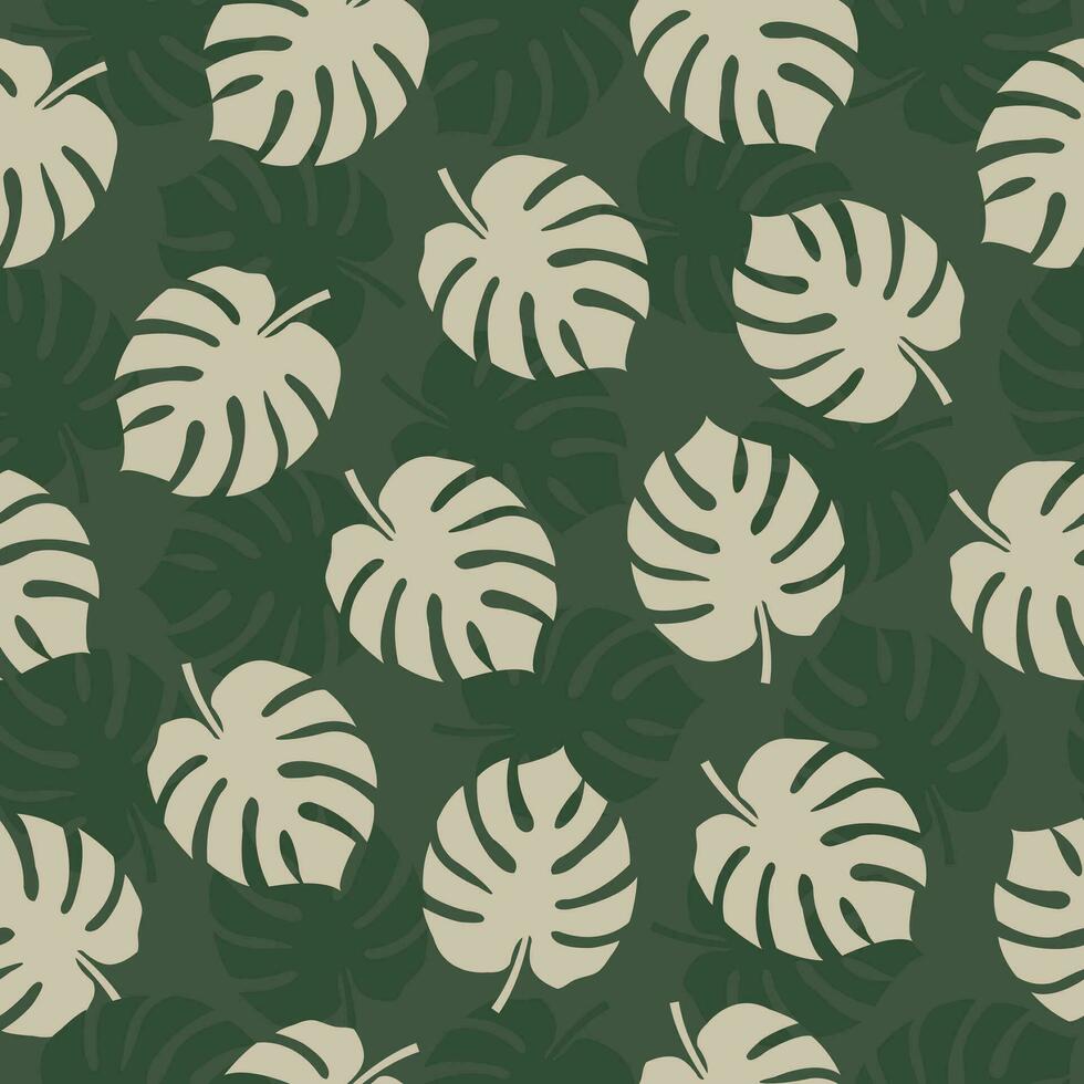 vector sin costura floral patrón.de moda plantilla.monstera hojas.mano dibujado único impresión