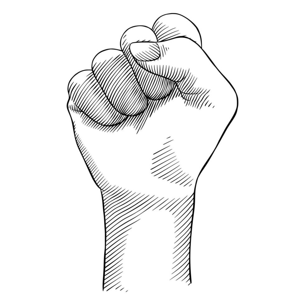 Hand Clenched illustration vector